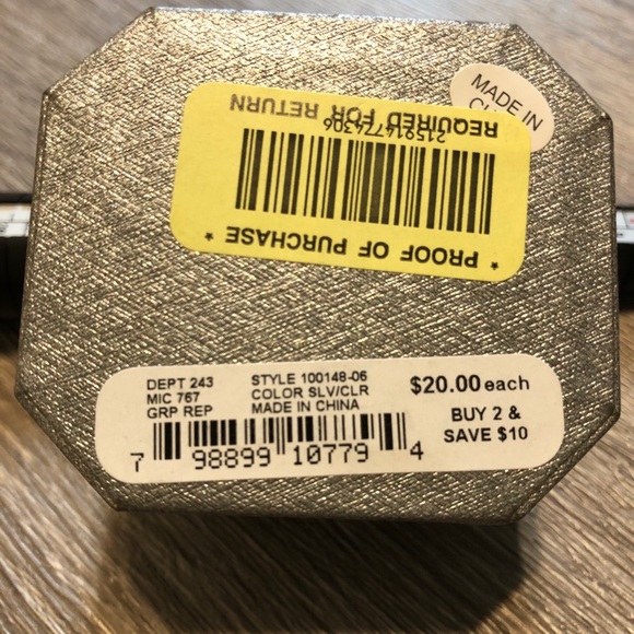 NWT Silver Cubic Zirconia Cross Ring - Picture 7 of 7